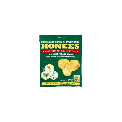 Honey Menthol Eucalyptus Soothing Cough Drops 20 pc HONEES