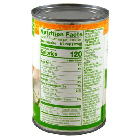 Simple Truth Organic Garbanzo Beans 15 oz