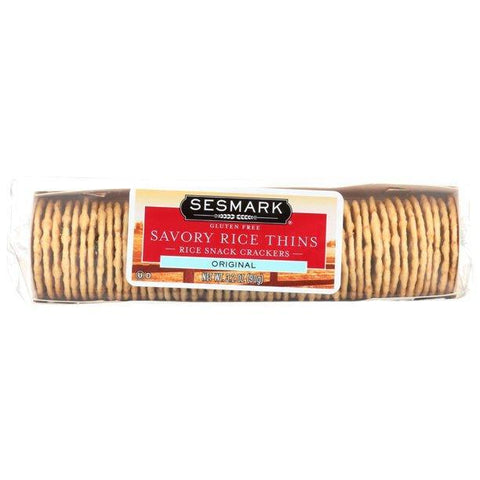 Rice Snack Crackers Sesame Seeds Original 90G Sesmark