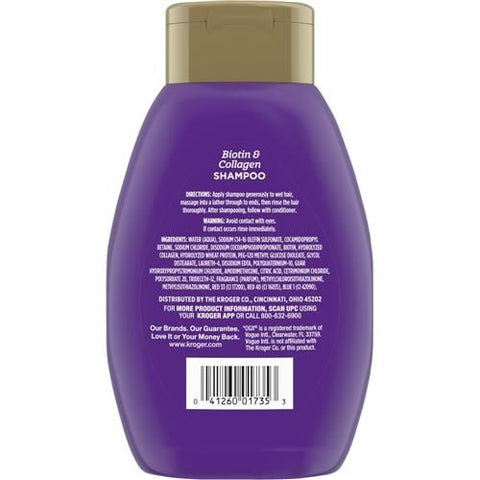 Kroger Biotin & Collagen Shampoo 13 fl oz