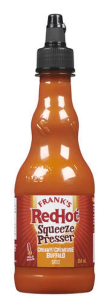 Frank's Red Hot Buffalo Sauce Creamy Squeeze Tops 354 ml