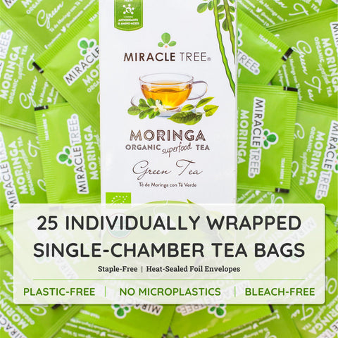 Organic Moringa Tea - Green Tea - Decaffeinated Herbal Tea