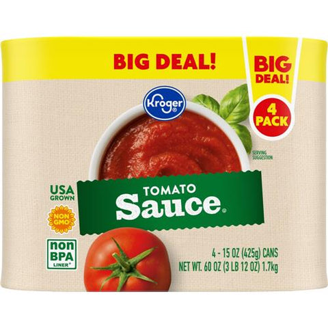 Kroger Tomato Sauce 4 ct / 15 oz
