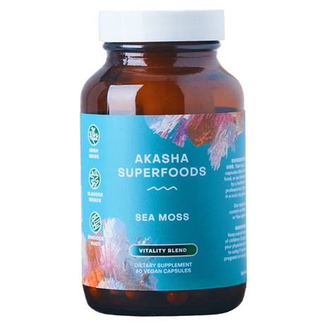 Sea Moss 4-in-1 Blend Dietary Supplement Capsules Akasha Superfoods 60CT