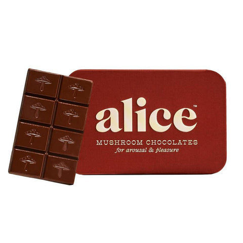 Mushroom-Infused Happy Ending Chocolate 16 Squares Alice