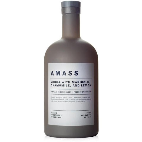 AMASS Vodka Copenhagen with Marigold Chamomile Lemon 750ML Amass Brands