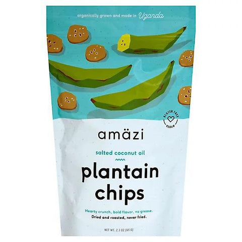 Salted Olive Oil Plantain Chips 65G Amazi