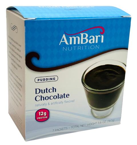 Dutch Chocolate Protein 12g Protein Pudding AmBari Nutrition