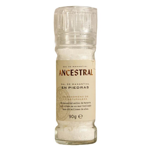 Natural Spring Salt Crystals w Glass Grinder - Ancestral Spring Salt