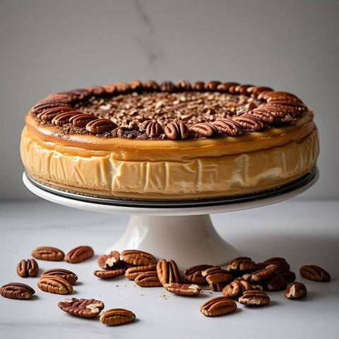 Caramel Pecan Cheesecake 9-Inch 2.8 lb Dessert Andy Anand