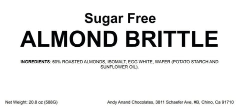 Andy Anand Sugar-Free & Gluten-Free Roasted Almond Nougat Brittle, 7 oz – Keto Italian Torrone Candy, Diabetic-Friendly Gourmet Holiday Gift