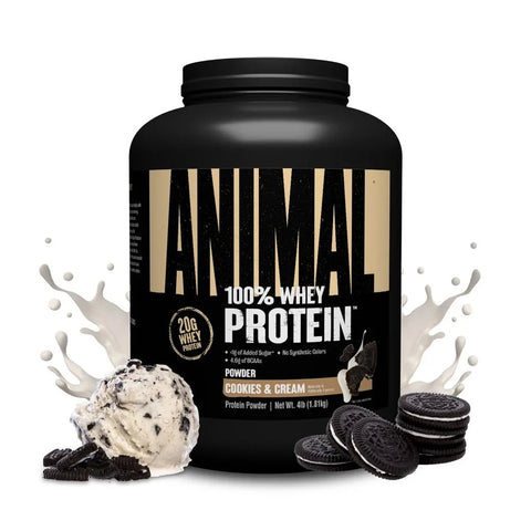 Animal 100% Whey Protein – 4 lb| Cookies & Cream Flavor