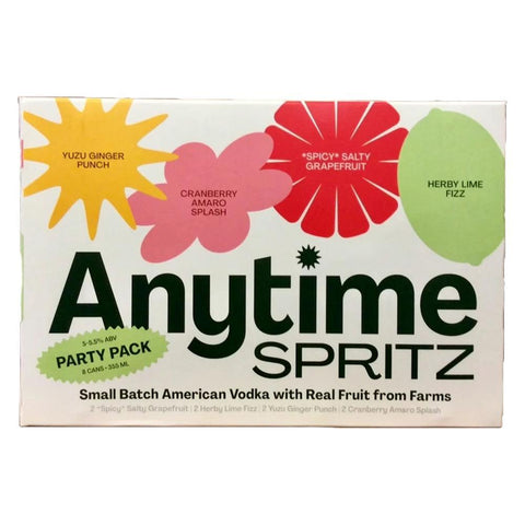 Vodka Seltzers Party Pack Variety Pack Anytime Spritz