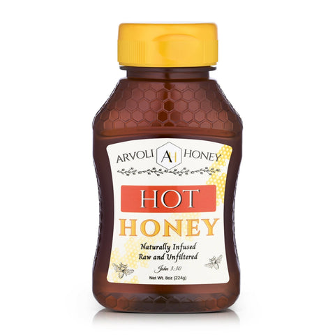 Honey Hot Honey Bottle 8 oz Arvoli