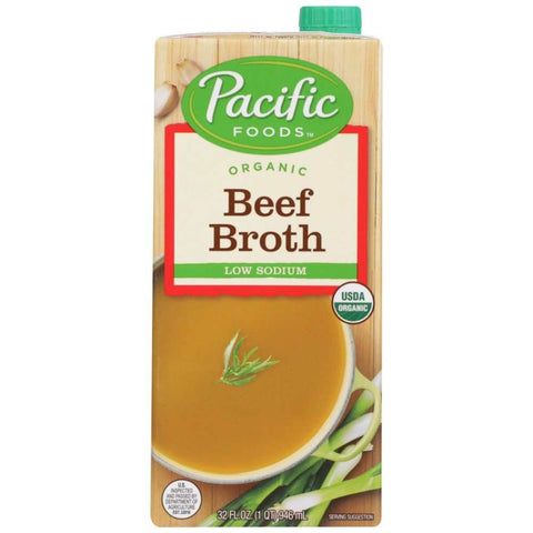 Low Sodium Organic Beef Broth 32 oz Pacific Foods