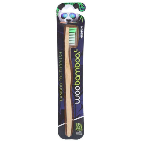 Adult Bamboo Toothbrush Medium Eco-Friendly WOOBAMBOO