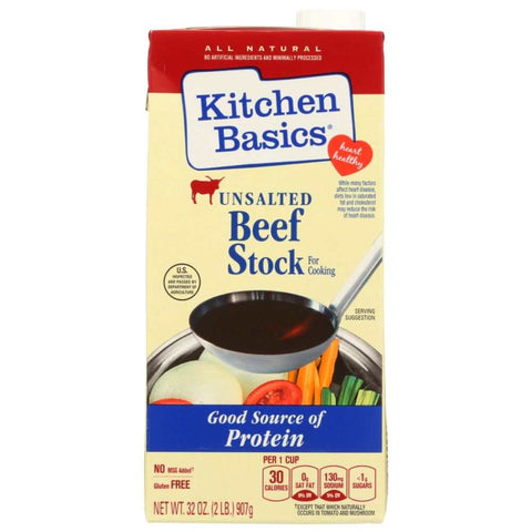 Unsalted Beef Stock Full Bodied 32 oz Kitchen Basics®