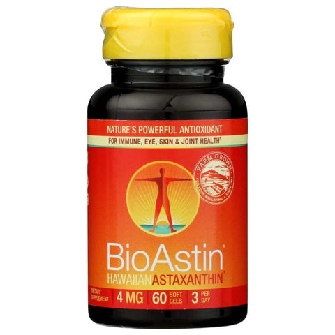 BioAstin Hawaiian Astaxanthin 4mg Antioxidant Supplement NUTREX 60 sg