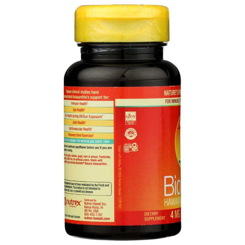 BioAstin Hawaiian Astaxanthin 4mg Antioxidant Supplement NUTREX 60 sg