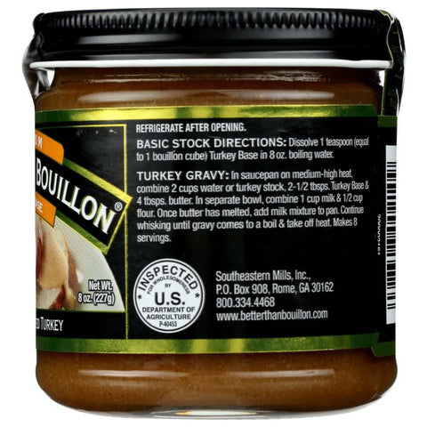 Roasted Turkey Base Blendable Bouillon 8 oz Better Than Bouillon