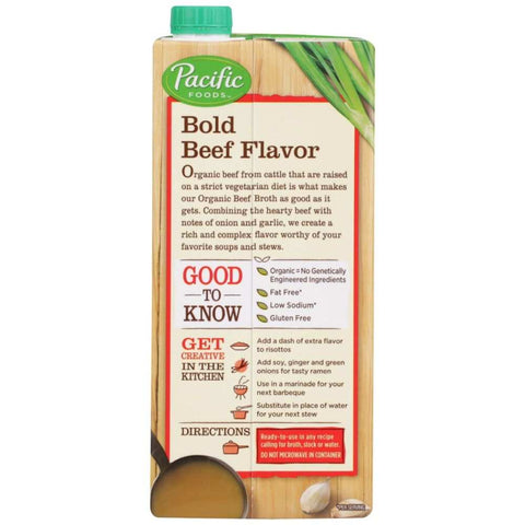 Low Sodium Organic Beef Broth 32 oz Pacific Foods