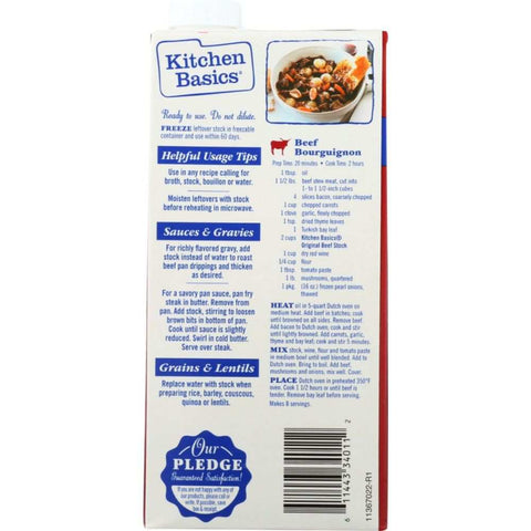 Beef Stock Gluten-Free Original Cooking Stock 32oz Kitchen Basics