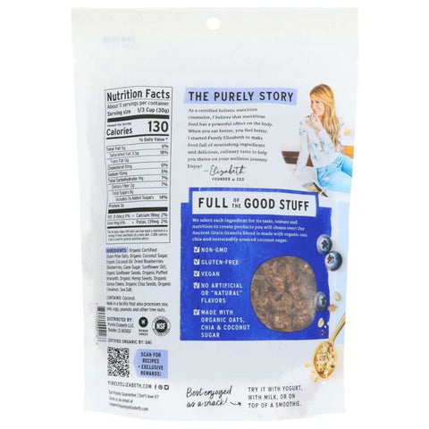 Blueberry Hemp Ancient Grain Granola 12 oz Purely Elizabeth