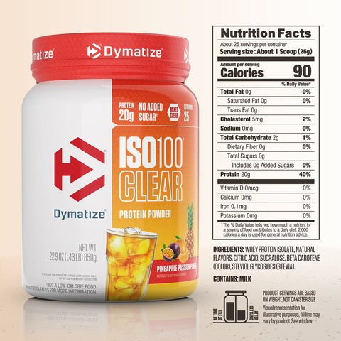 Dymatize ISO 100 Clear Protein Powder 25 Servings -650gms