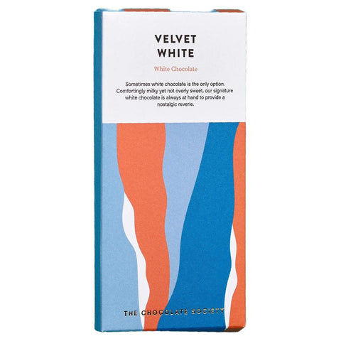White Chocolate Bar Velvet White 80G The Chocolate Society