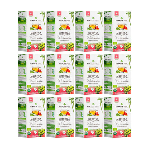 Organic Moringa Tea - Watermelon - Caffeine-Free Herbal Tea