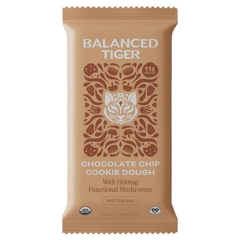 Chocolate Chip Cookie Dough Protein Bar with Functional Mushrooms Balanced Tiger