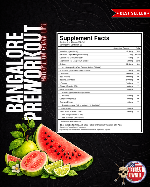 Bangalore Clean Energy Pre Workout Alpha Country Training + Nutrition