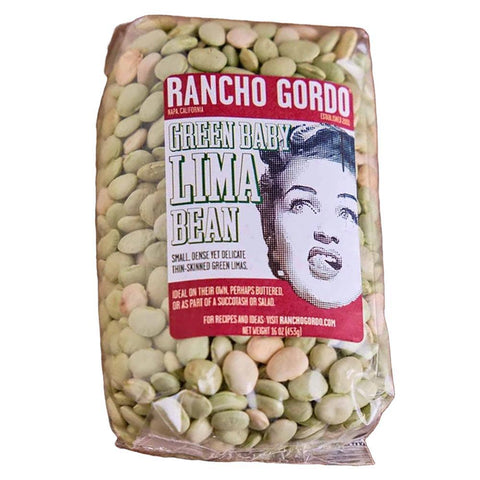 Green Baby Lima Heirloom Beans 16OZ Rancho Gordo