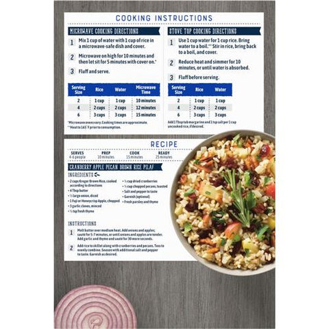 Kroger Instant Microwaveable Brown Rice 14 oz