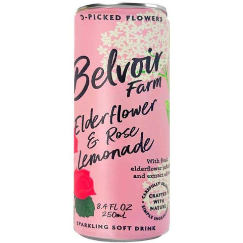 Elderflower & Rose Sparkling Lemonade 250ML Belvoir Farm