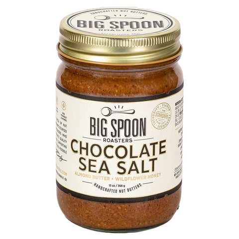 Chocolate Sea Salt Almond Nut Butter 13oz Big Spoon Roasters