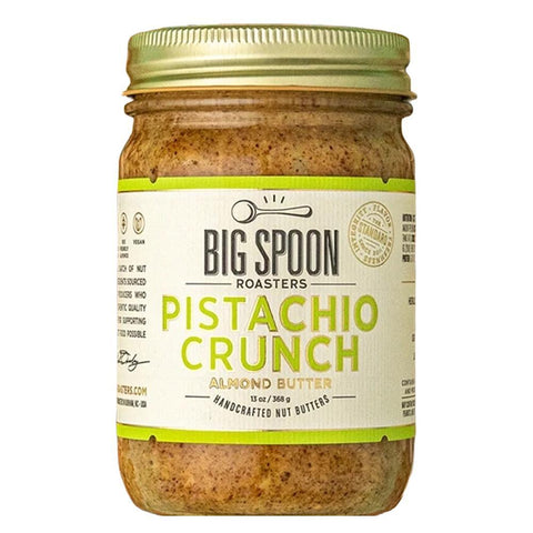 Pistachio Crunch Nut Butter Almond and Pistachio 13oz Big Spoon Roasters