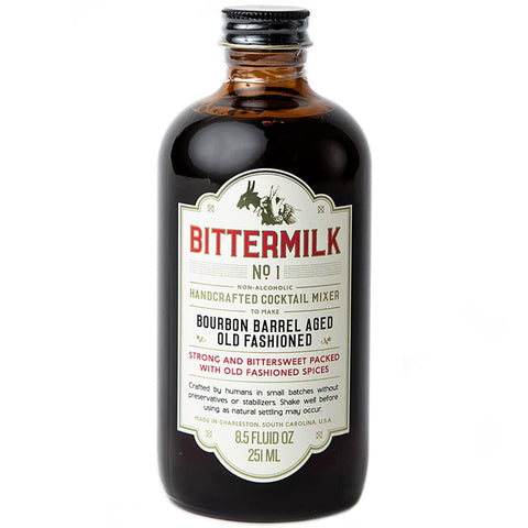 Bittermilk No. 1 Bourbon Barrel Aged Old Fashioned Cocktail Mixer 8.5OZ