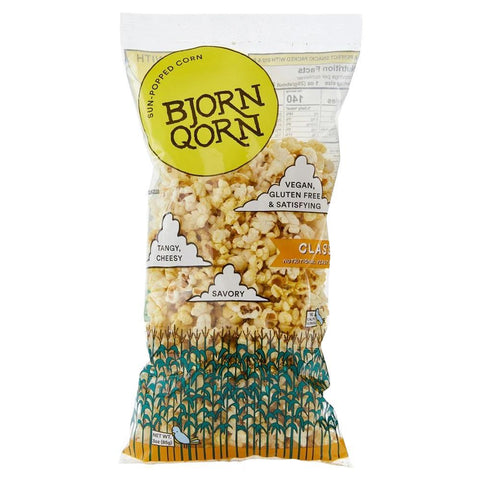 Classic Popcorn Popped in Safflower Oil 3OZ BjornQorn