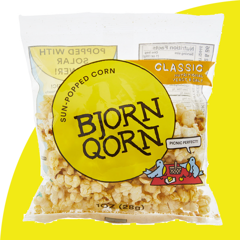 Bjorn Qorn Mix Popcorn Bags 15-Pack Snack Popcorn Case Bjorn Qorn