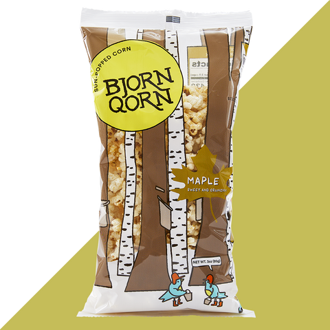 Maple Kettle Corn 12-Pack Popcorn Bags Bjorn Qorn