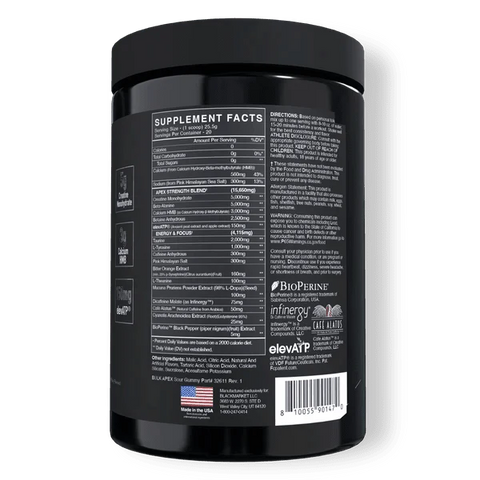 BlackMarket Labs BULK APEX Strength Pre-Workout | 400mg Caffeine | Creatine + HMB | 20 Servings