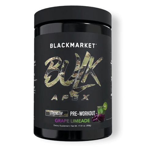 BlackMarket Labs BULK APEX Strength Pre-Workout | 400mg Caffeine | Creatine + HMB | 20 Servings