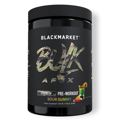 BlackMarket Labs BULK APEX Strength Pre-Workout | 400mg Caffeine | Creatine + HMB | 20 Servings