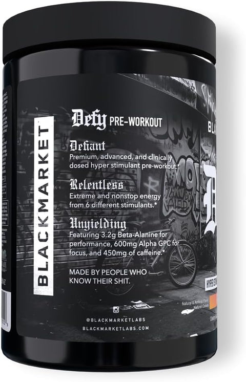 BlackMarket Labs DEFY Hyper-Stimulant Pre-Workout