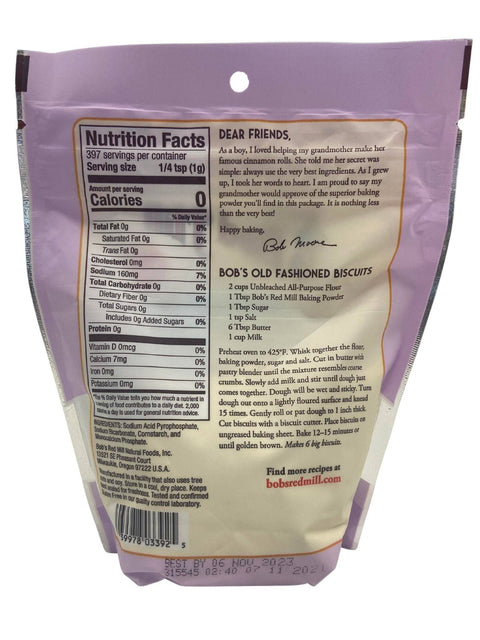 Baking Powder, Gluten-Free, Bob's Red Mill