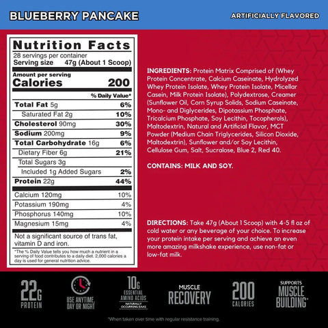 BSN SYNTHA-6 Protein Powder | 2.91lbs Blueberry Pancake Flavor