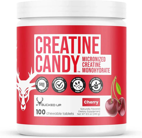 Bucked Up Creatine Candy | 5g Micronized Creatine Monohydrate Chewables