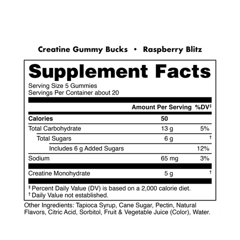 Bucked Up Creatine Gummy Bucks