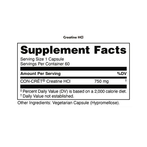 Bucked Up Creatine HCl - CON-CRĒT® Creatine HCl  60 Caps